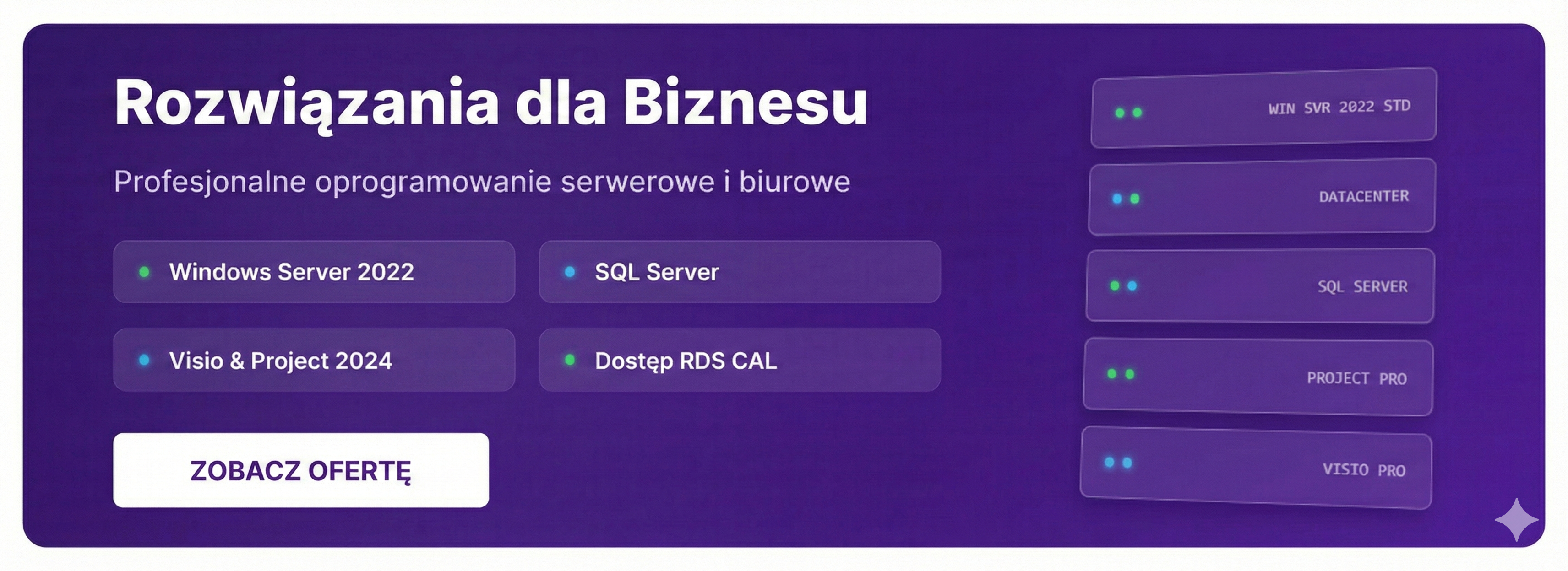 Rozwiązania dla biznesu - Windows Server, SQL Server, Visio, Project, RDS CAL
